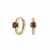 Ice Creole Earring Brown/Gold