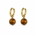 Kelly Hoop Earring Brown/Gold