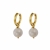 Kelly Hoop Earring Grey/Gold