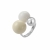 Brea Enamel Large Ring Ivory/White/Silver