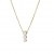 Lima Row Necklace Clear/Gold