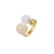 Brea Enamel Ring Ivory/Gold