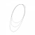 Sacramento 3-Row Long Necklace Silver