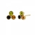 Lima Trio Earring Green/Black/gold