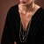 Sacramento 3-Row Long Necklace Gold
