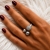 Brea Rhinestone Ring Silver
