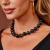 Velvet Resin Necklace Black