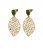 Leaf Crystal Small Earring Green/Gold