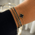 Clover Enamel Bracelet Black/Gold