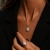 Drop Crystal Necklace Silver