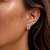Knot Crystal Earring Silver
