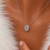 Knot Crystal Necklace Silver
