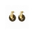 Lola Double Crystal Earring Black/Gold