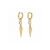 Spike Crystal Earring Clear/Gold