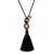 Vibe Tassel Necklace Black