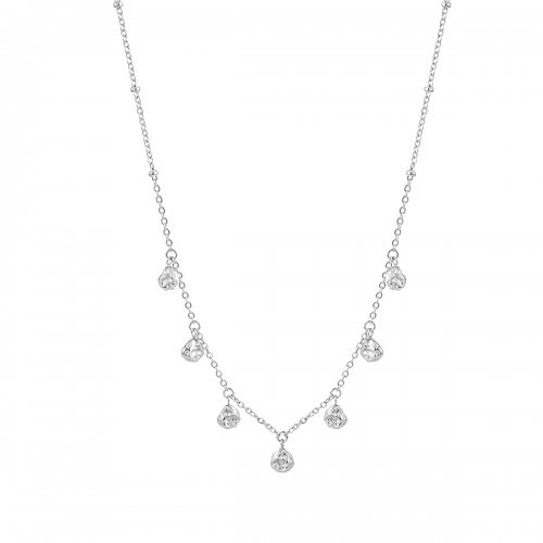Ridge Mini Charm Necklace Silver