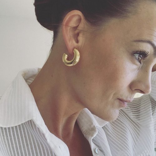 Lola Chunky Hoop Earring Gold