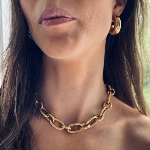 Lola Chunky Hoop Earring Gold