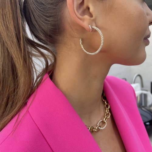 Sparkle Hoop 40mm Clear/Gold