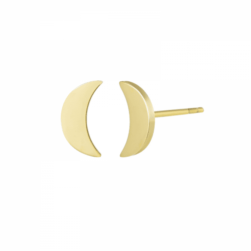 Moon Stud Earring Gold