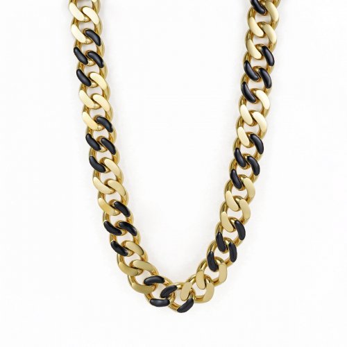 Riviera Reversible Necklace Black/Gold