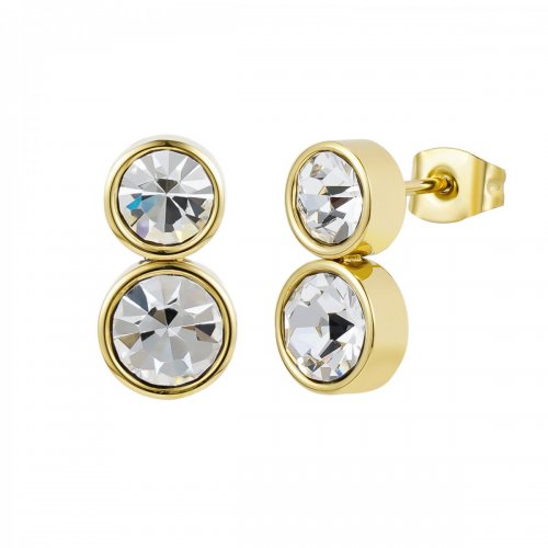 Lima Duo Earring Clear/Gold