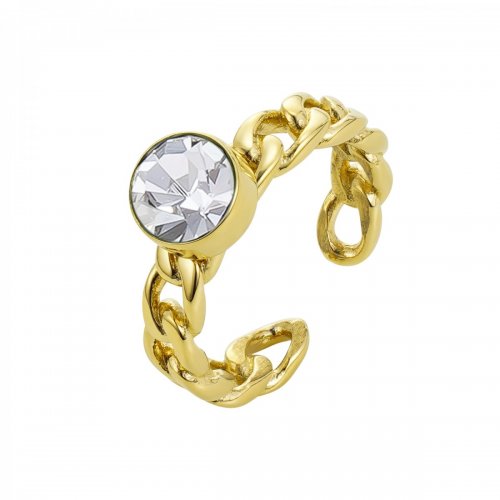 Lima Chain Ring Clear/Gold