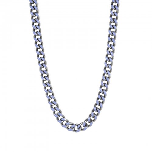 Riviera Reversible Small Necklace Lt.Blue/Silver