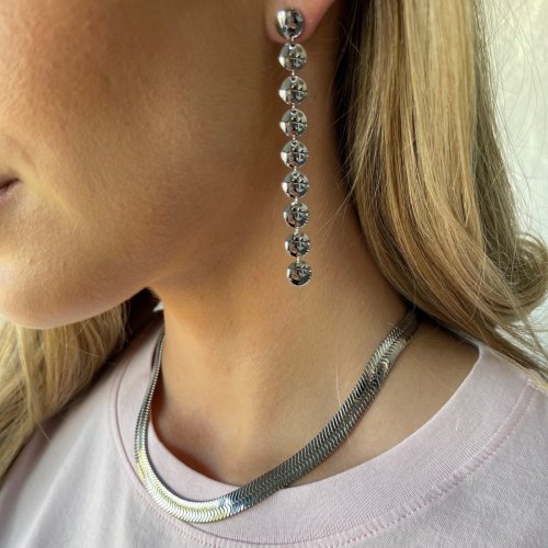 Capri Long Earring Silver