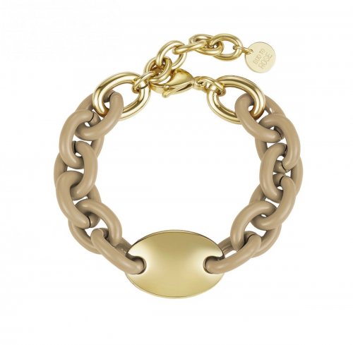 Alex Enamel Bracelet Sand/Gold