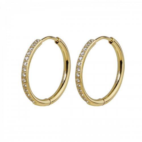 Crystal hoop 20mm Clear/Gold