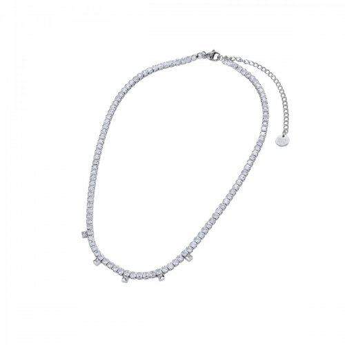Ice Rivet Necklace Silver