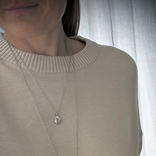 Ridge Short Necklace Silver