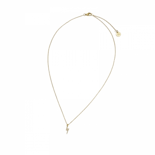 Flash Crystal Necklace Gold
