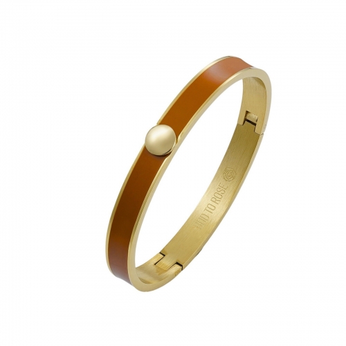 Capri Enamel Bracelet Amber/Gold