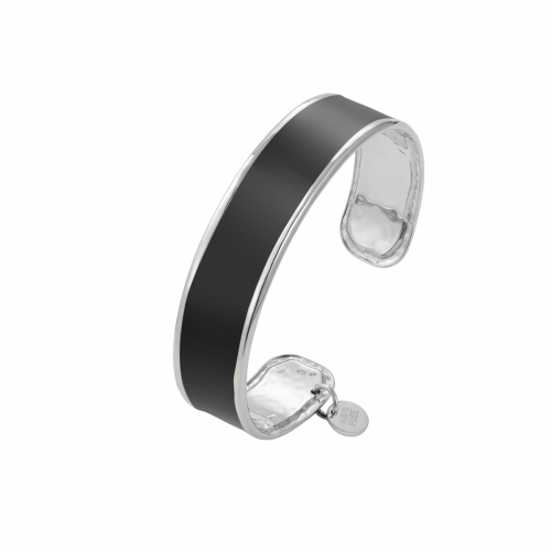 Envy Enamel Bangle Black/Silver