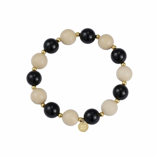 Kelly Bracelet Ivory/Black/Gold