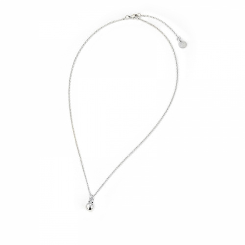 Stella Bead Necklace Silver