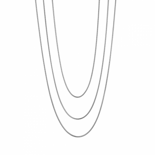 Monroe 3-row Necklace Silver