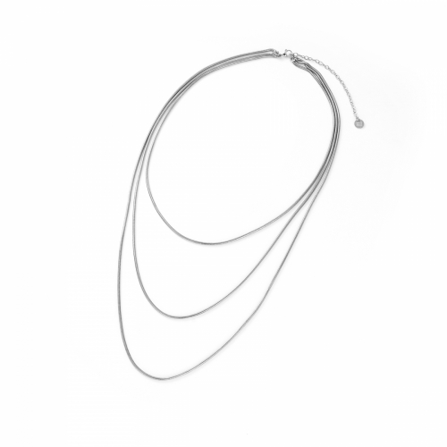 Monroe 3-row Necklace Silver