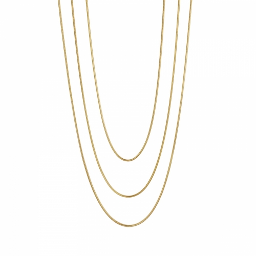 Monroe 3-row Necklace Gold