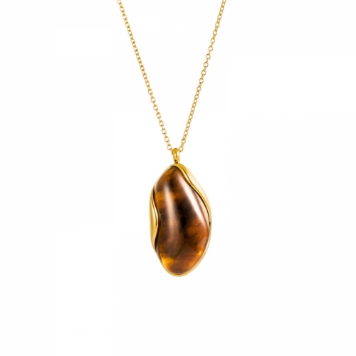 Hazel Necklace Amber/Gold