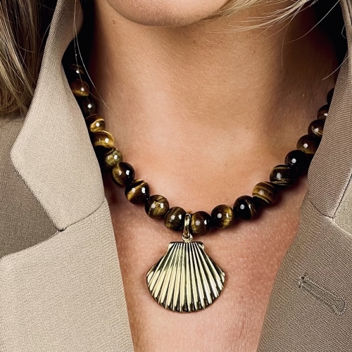 Marbella Necklace Brown/Gold