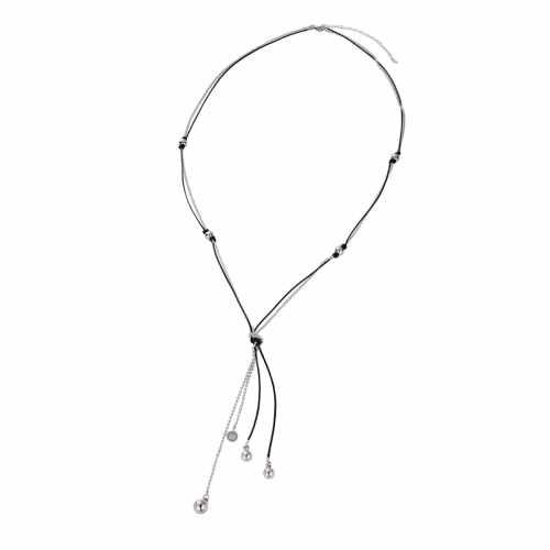 Wren Necklace Black/Silver