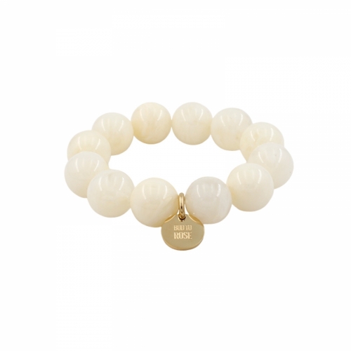 Velvet Resin Bracelet Ivory