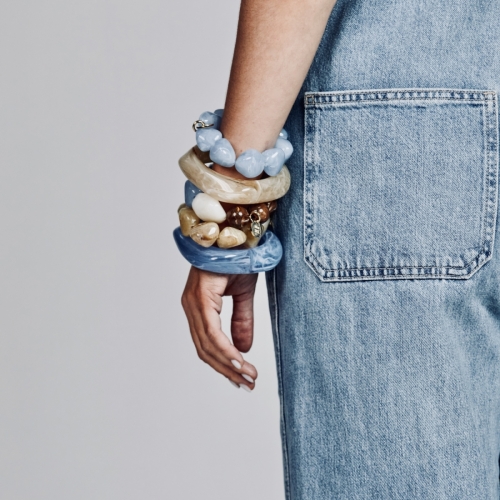 Gloss Resin Bracelet Blue