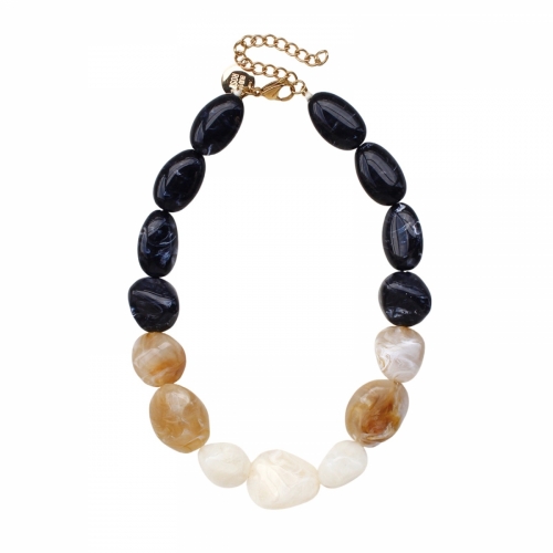 Bold Resin Necklace Sand
