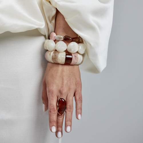 Eclipse Resin Bracelet Pink