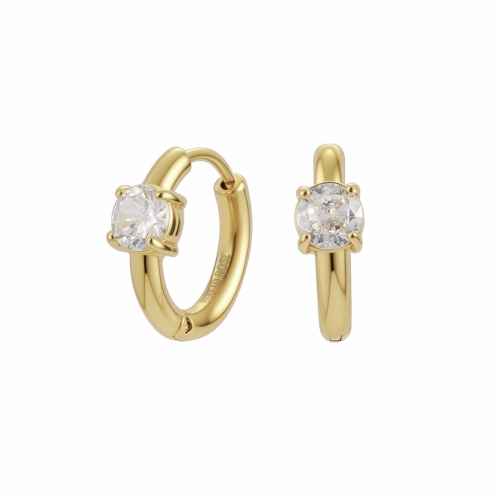 Ice Creole Earring Clear/Gold