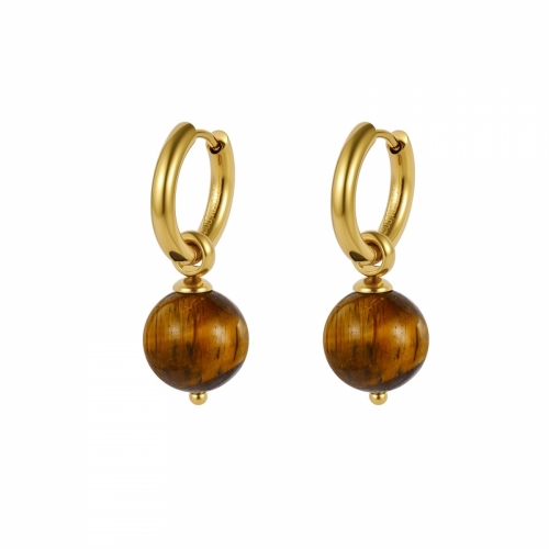Kelly Hoop Earring Brown/Gold